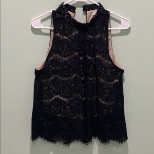 Black Lace crop top